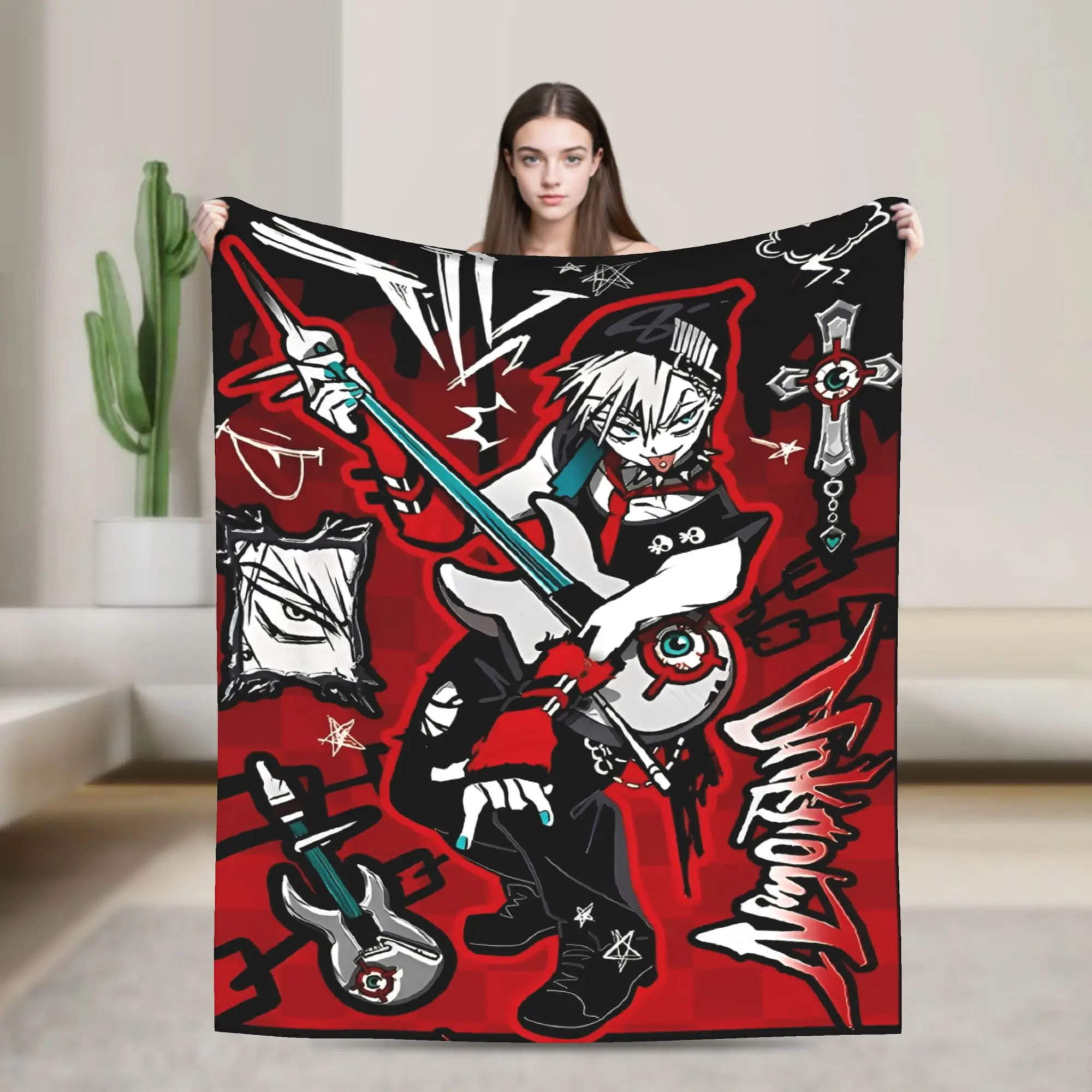 Anime Alien Stage Super Soft Blankets  Travel Office Plush Throw Blanket Print Couch Chair Flannel Bedspread Sofa Bed Cover