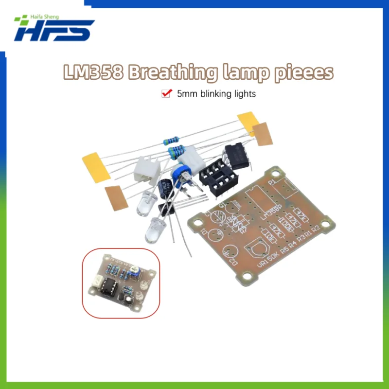 

LM358 LED Electronic Breathing Light Kit Production Suite Electronic Kits DIY Parts Breathing Light DIY PCB Lab