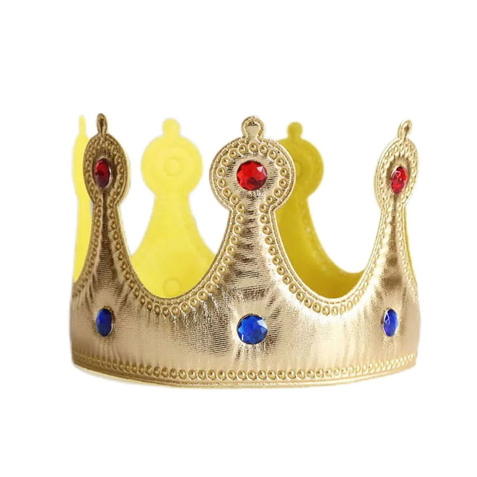 Kids Birthday Crown Children Party Cloth Headband Girls Christmas Elastic Photoshoot Props Baby One Year Old Photography Outfits