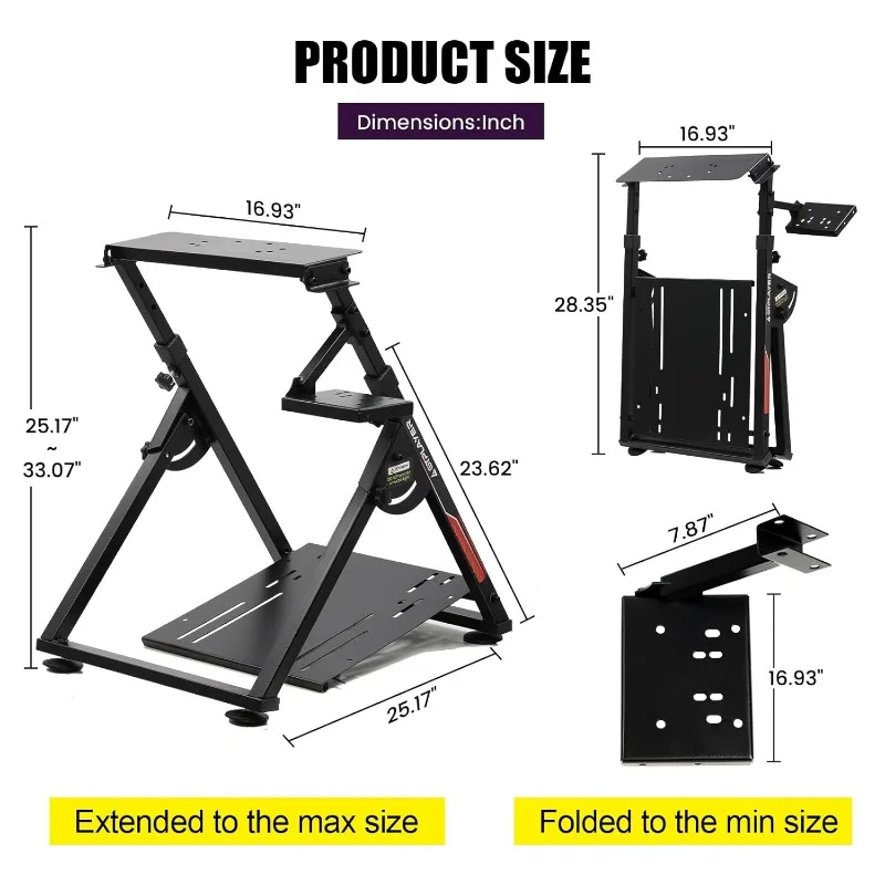 Sim Racing Wheel Stand Simulatore Cockpit Wheel Stand Racing Steering Shifter Mount adatto per G25 G27 G29 G920 G923