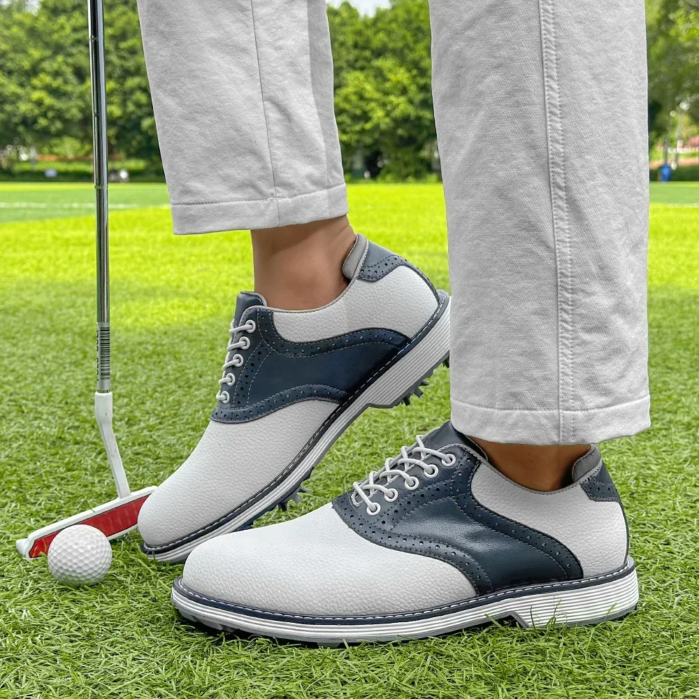 Chaussures de golf à pointes pour hommes, baskets de golf professionnelles, marche en plein air, repose-pieds pour golfeurs, nouveau