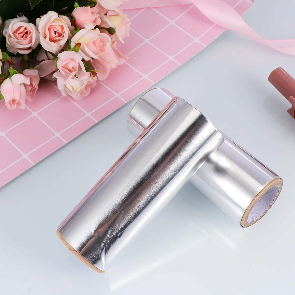 

2 шт., утолщенная фольга для окрашивания волос, ширина 12 см, серебряная перманентная фольга для салона, парикмахерской, одноразовая для домашнего использования