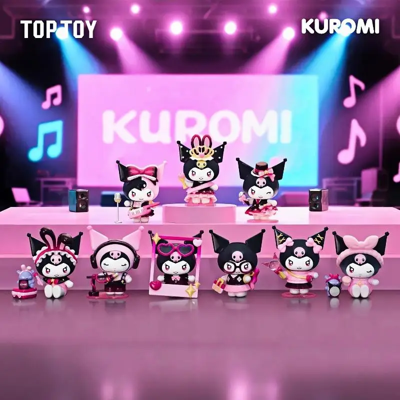 

New Genuine Sanrio Kuromi Sparkling Idol Series Blind Box Anime Figure Cute Desktop Decor Mystery Box Kawaii Holiday Gift