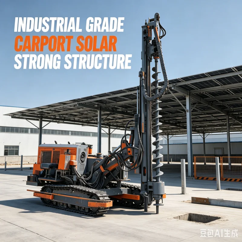 Diesel Generator Solar Drilling Rig Electric Head Pile Driver For Photovoltaic Farm Ground Screw Foundation Piling Boring