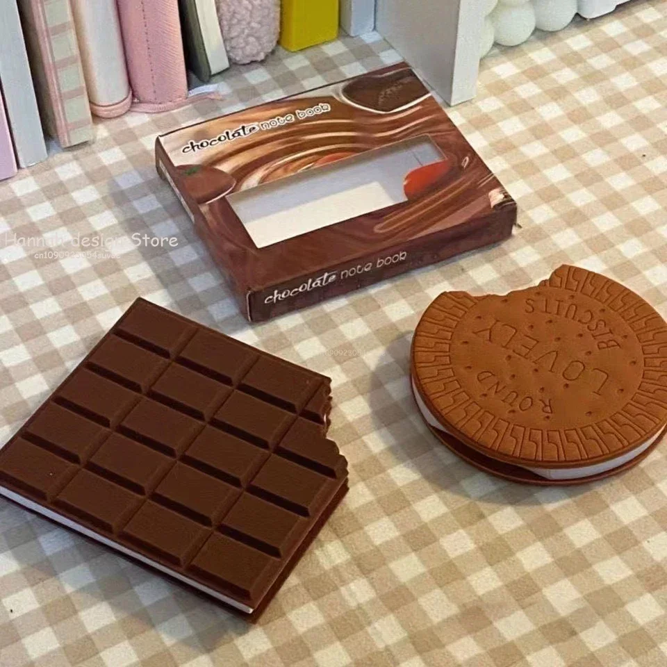 Creative Chocolate Notebook Portable Multifunctional Aromatherapy Mini Notepad School Office Supplies Message Board 80 Sheets