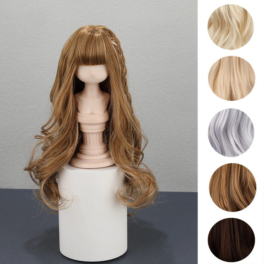 BJD wig  SD MSD Mdd YoSD Wig long hair style w bang & braid for 1/3 1/4 1/6 Fashion long wig curly hair SD wig kumako wig