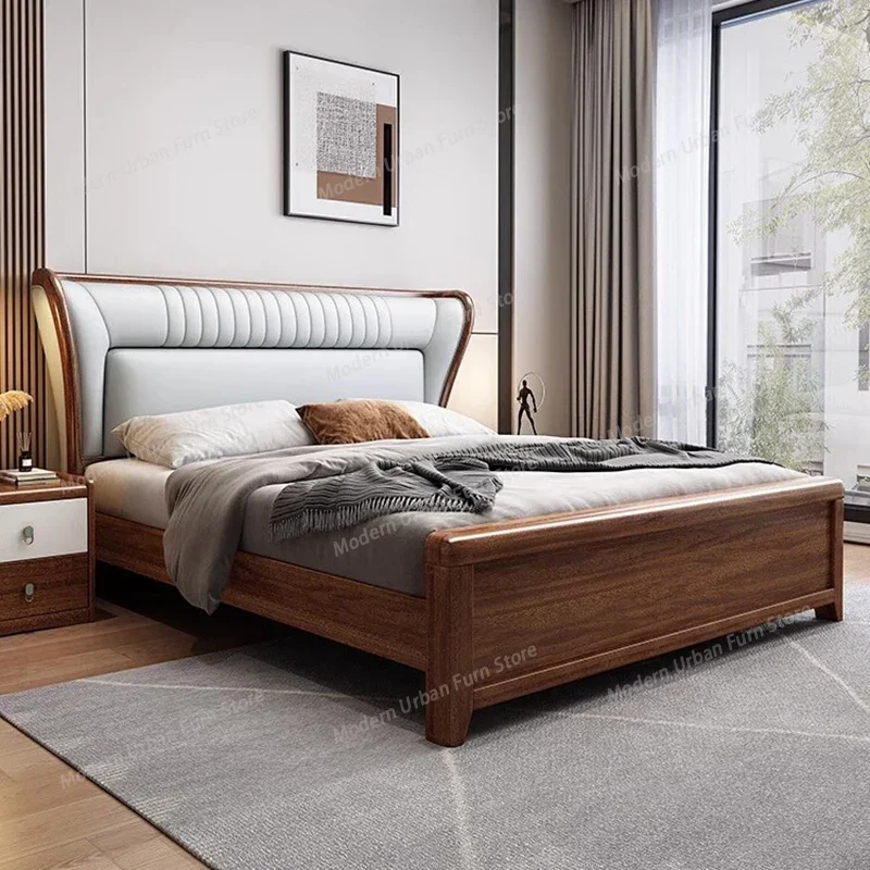 

Деревянная кровать для спальни размера King Size, экономящая пространство, удобная, недорогая, в стиле «Принцесса», роскошная, модная мебель