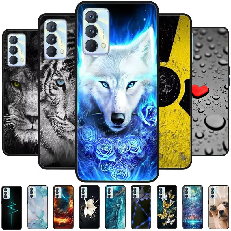

For cover Realme GT Master Case Edition Animal Cartoon Soft Silicone Funda for Realme GT Master Explorer Phone Cover Black Coque