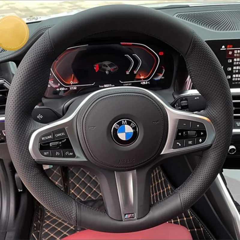 

Кожаный чехол на руль автомобиля своими руками для BMW X1 X2 X3 X4 X5 X6 1/2 серии 3/4/5/6 M3 M4 Аксессуары для интерьера