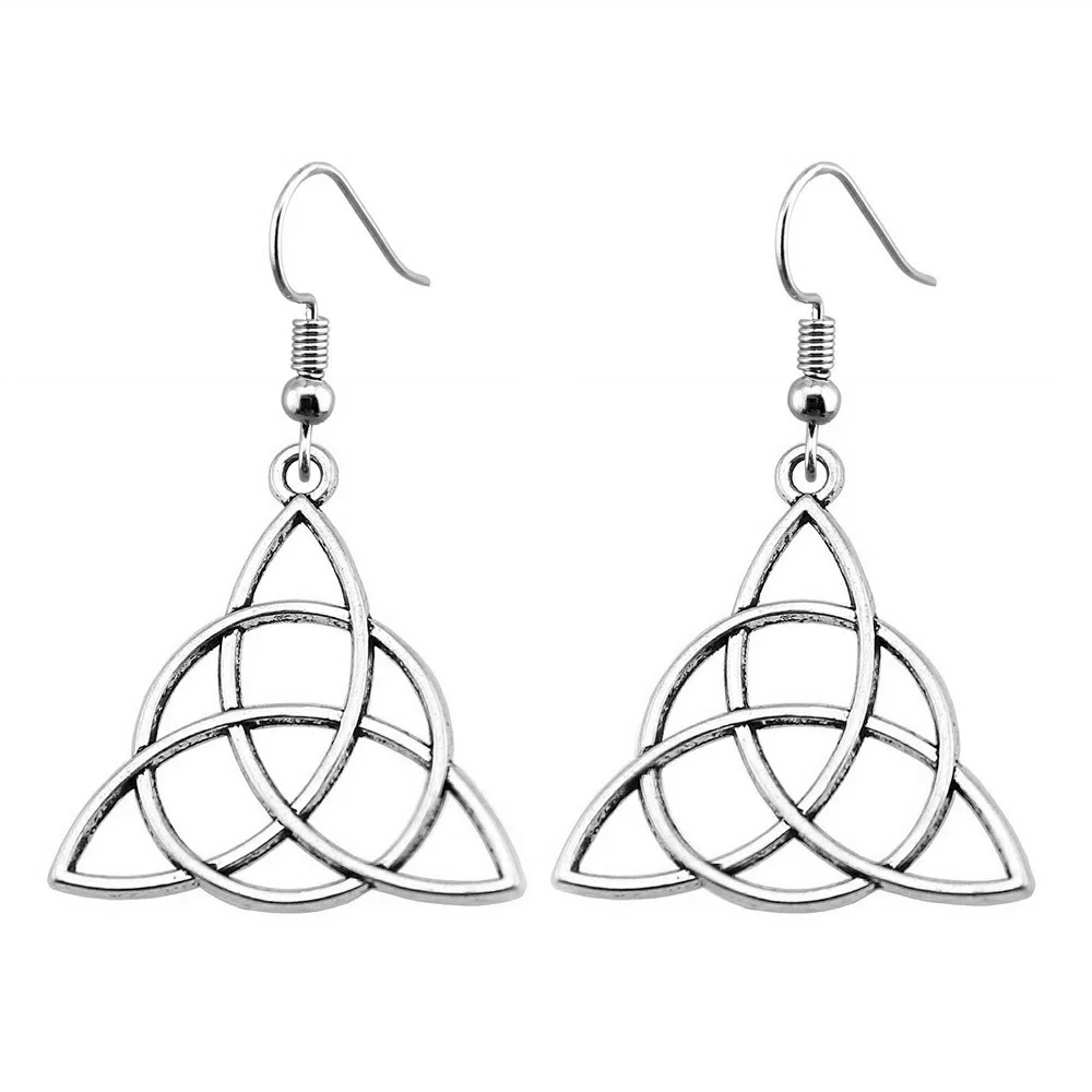 Celtic Knot Triangular Dangle Earrings for Women Party Gifts Vintage Boho Statement Jewelry​
