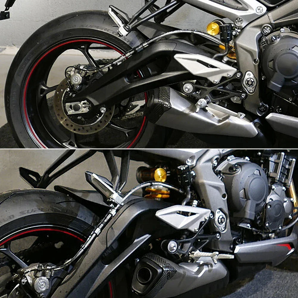 Nowe akcesoria motocyklowe Boczne tylne podkładki ramy Naklejka ochronna na krawędź do STREET TRIPLE 765 RS do Street Triple 765RS