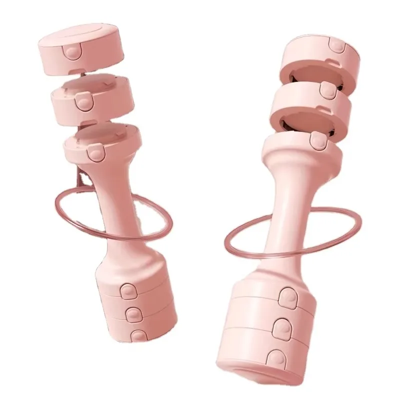 Juego de pesas rusas de acero ajustables de color rosa: pesas libres elegantes para el gimnasio en casa de las mujeres, ideales para ejercicios diarios de rutinas de culturismo