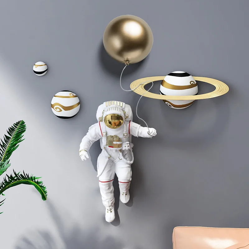 

Big Size Wall-mounted Astronaut Decoration Sculpture Nordic Modern Living Room Background Wall Decor House Decorations Crafts