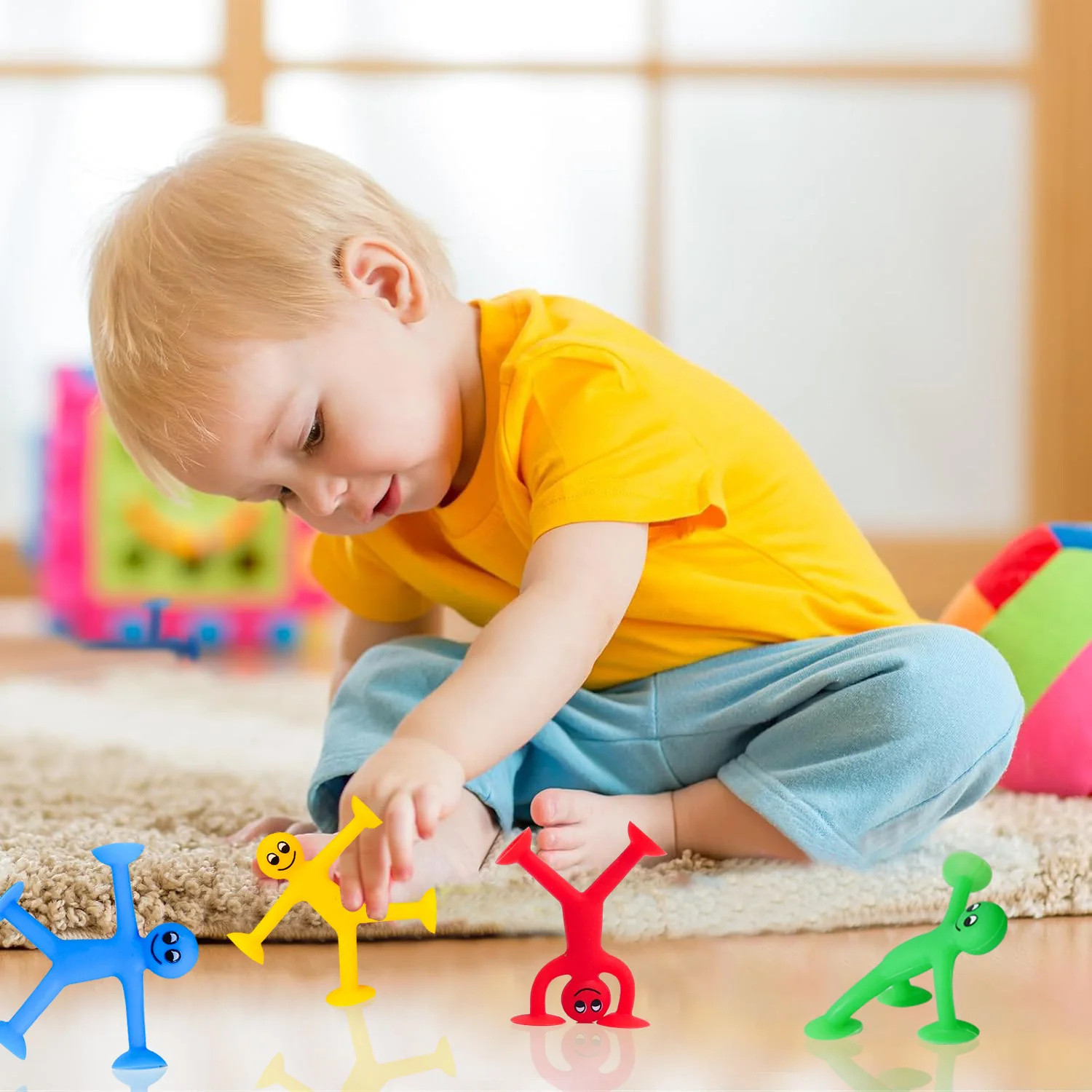Saugnapf-Männerspielzeug, Stressabbau-Fidget-Spielzeug für Kinder, Neuartiges Saugnapf-Zwergenpuppen-Spielzeug, Anti-Angst-Sensorikspielzeug für Partygeschenke – Detail 2