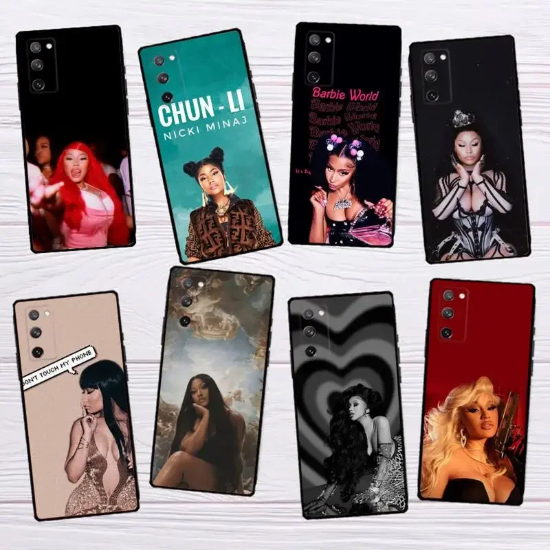 N-Nicki M-Minaj Phone Case for SamsungS23 S22 S21 S20 Ultra Pro S10 S30Plus 20 Ultra Black Cover