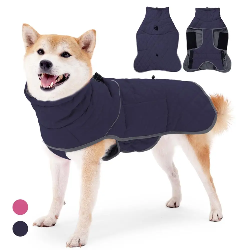 

Winter Dog Clothes Dogs Waterproof Warm Dog Coat With Traction Buckle Pet Windproof Jacket For Labrador Dog costume