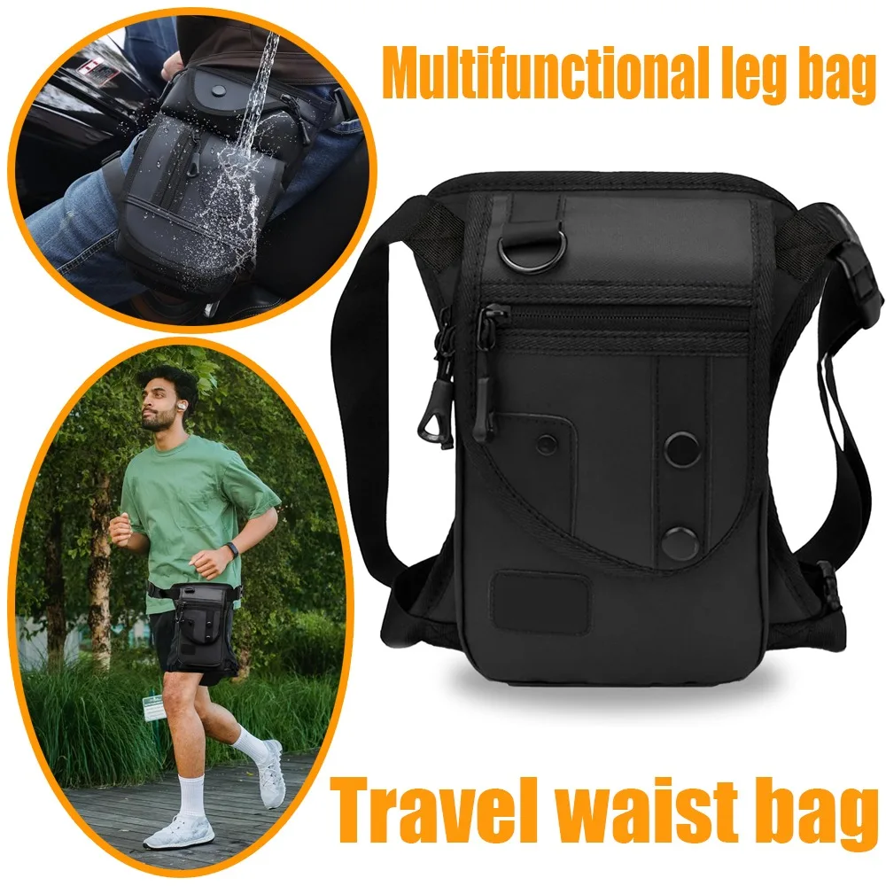 

Men's Waist Bag Leg Bag Utility Belt Pack Pouch Male Hip Motorcycle Riding Leggings Thigh Bags Fanny Pack Cycling Shoulder Bag