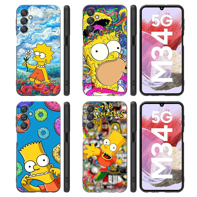 Funny Homer Simpson Phone Case For Samsung Note 10 Lite 20 Ultra M04 M13 M32 4G M14 M15 M23 M33 M34 M42 M52 M53 M54 M55 5G M11