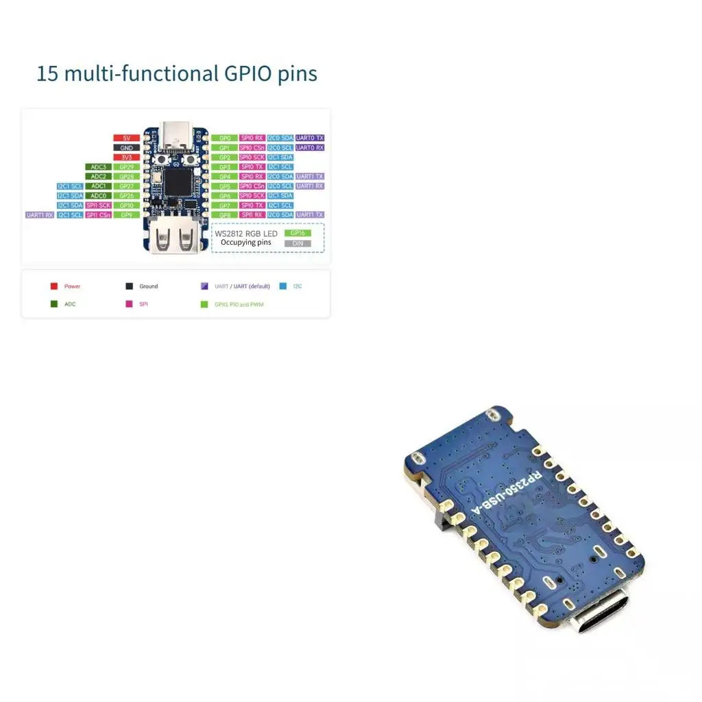 RP2350 Study Board with Push Switches and GPIO for Device Review high quality