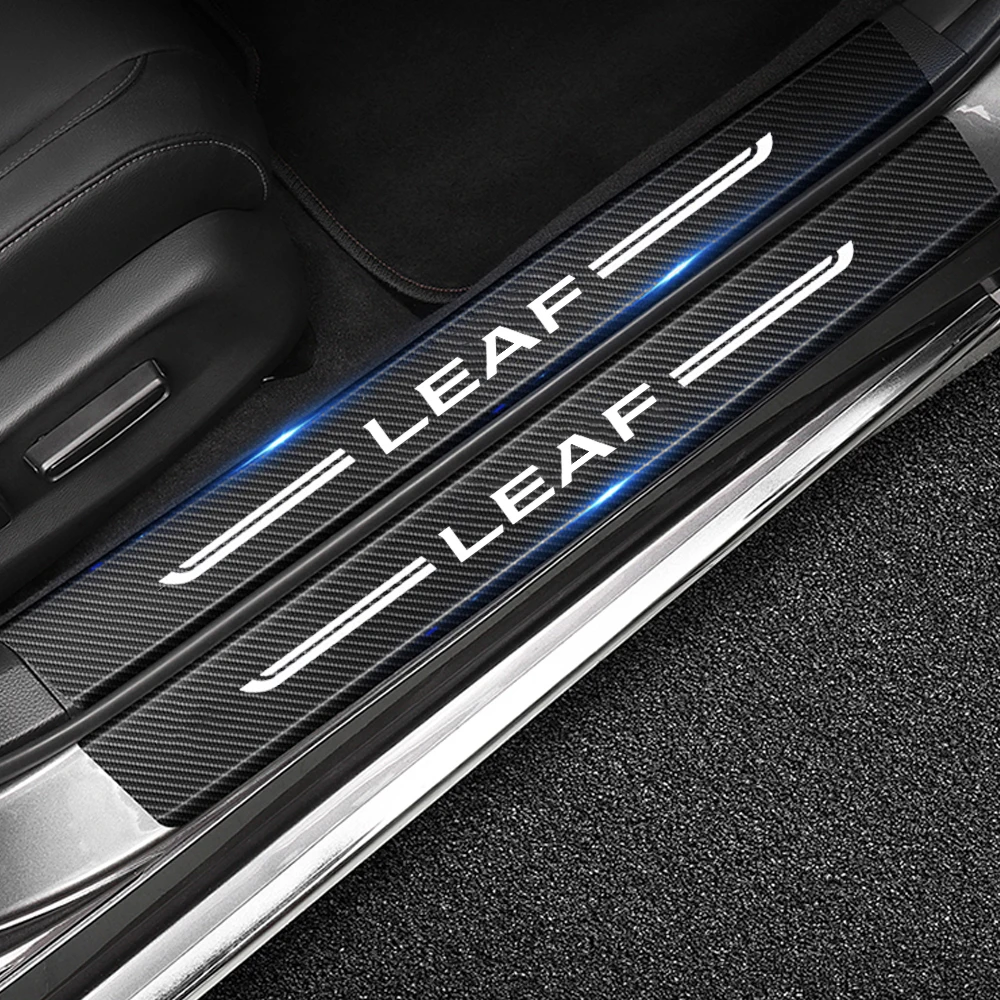 

Car Door Sill Strip for Nissan Leaf Emblem Scuff Scratch Decoration Tape Trunk Protective Anti Kick Sticker Waterproof Decals
