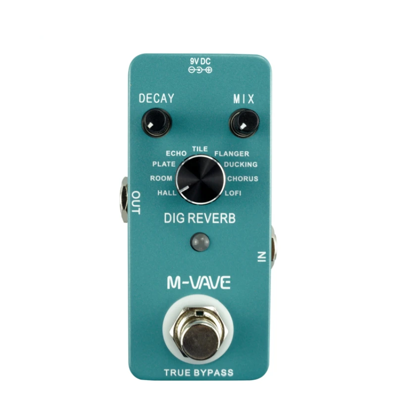 

Digital Guitar Pedals 9 Reverb Types Electric Guitar Hall Room Plate Echo Tile Flango Guitar Straps