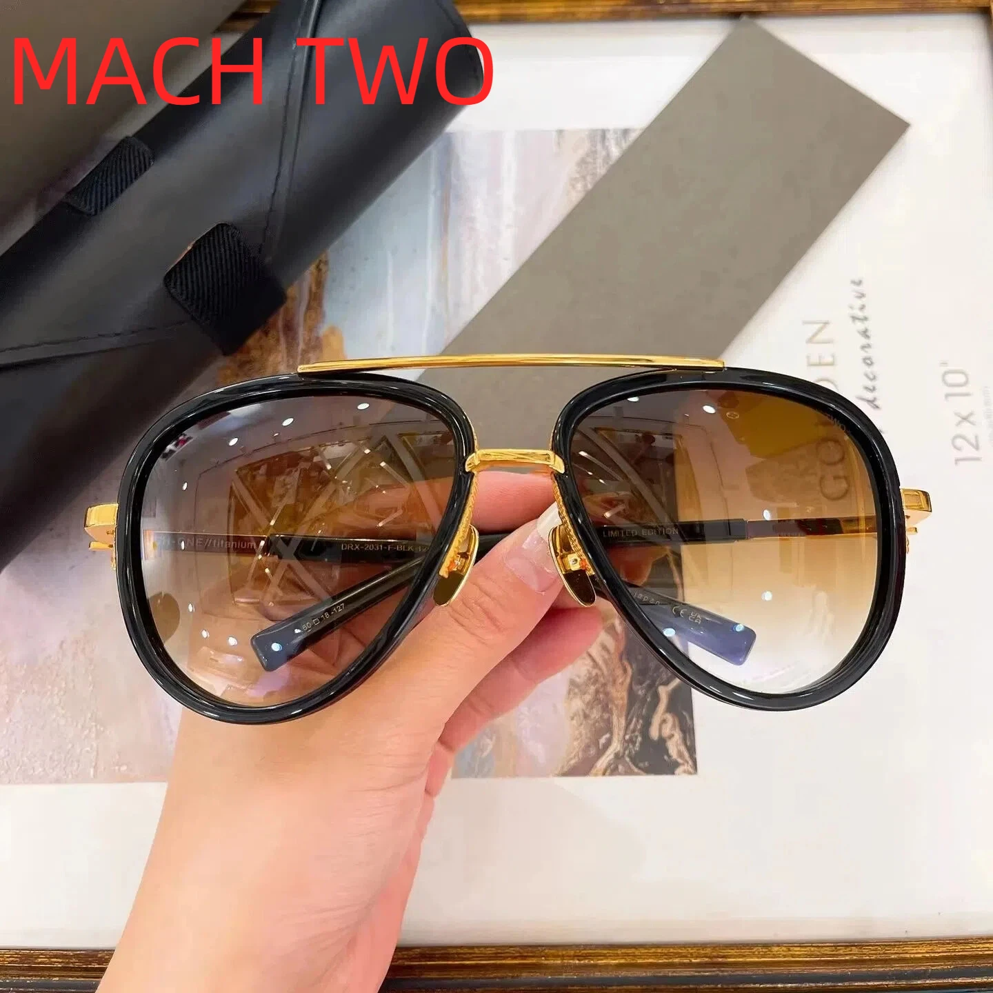 

Authentic DT DRX-2031 MACH TWO Luxury Design LIMITED EDITION Men Women Sun Glasses Business Fashion Male Couple Eyewear With Box