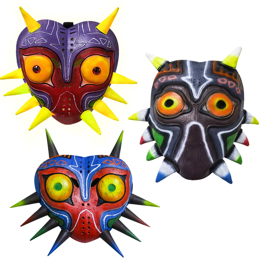 

The Legend of Zelda Majora Led Mask Game Cosplay Latex Face Cover for Adults Kids Halloween Cosplay Props