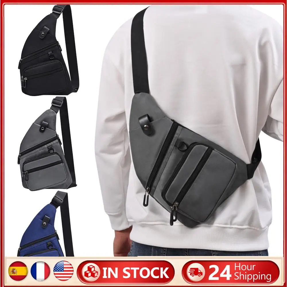 

Anti Theft Travel Bag Multi-pocket Chest Bag Large Capacity Sling Crossbody Bag Adjustable Strap Waterproof for Outdoor Sports