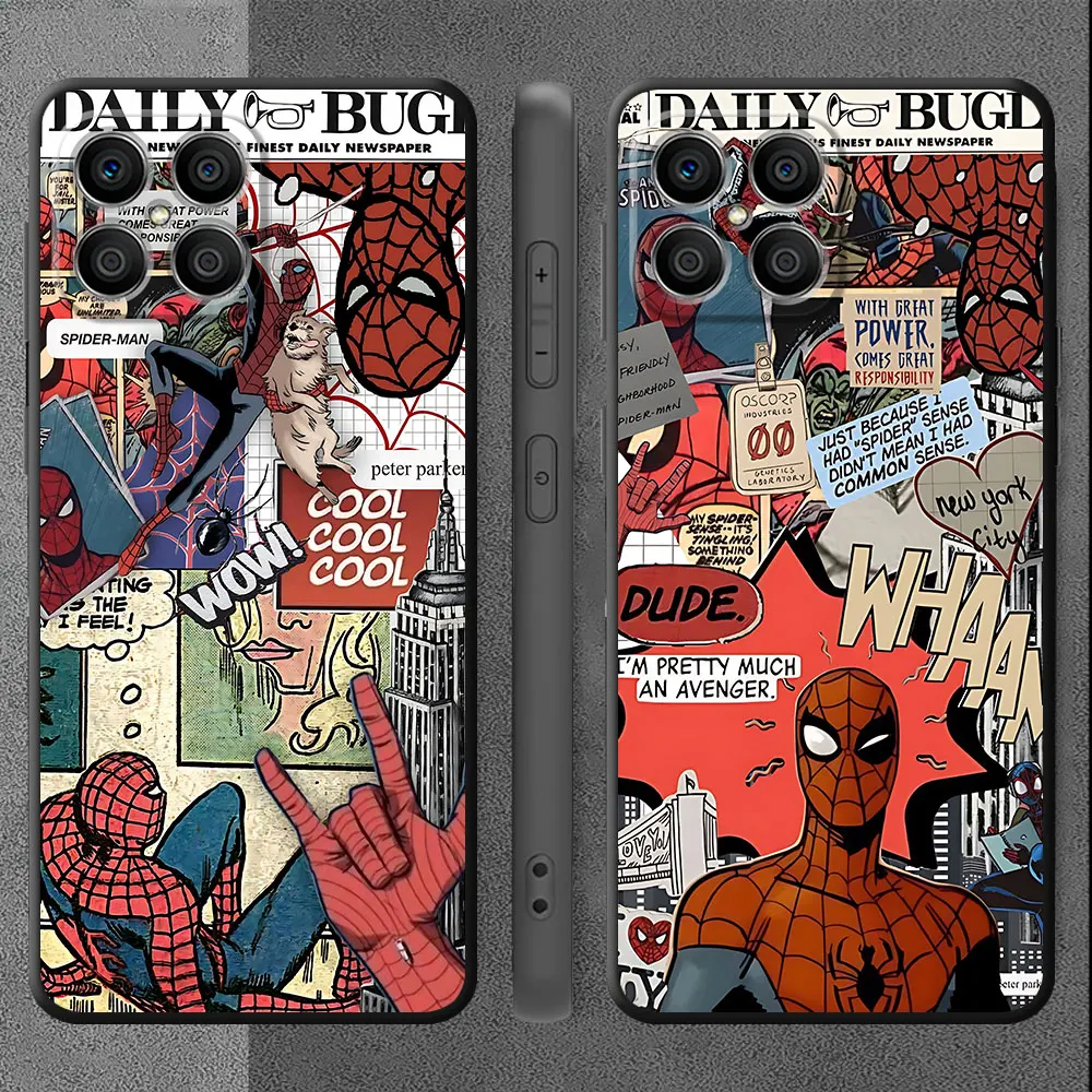 Silicone Phone Case for Honor 70 Lite 8X 90 Pro 20 X6 X6a 4G X7 X8 X8a X9a 5G Marvel Spider Man Cover Capa