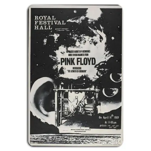 

Pink Royal Festival Hall Concert 1969 Metal Sign-aluminum