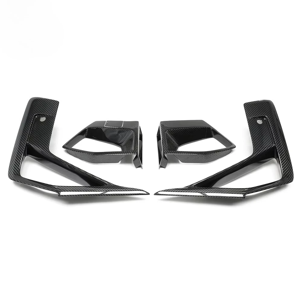 

high quality Dry Carbon Fiber Front Bumper Air Duct Trim 5 PCS for BMWS X3M F97 X4M F98 2022+ Bumper Splitter Real Carbon