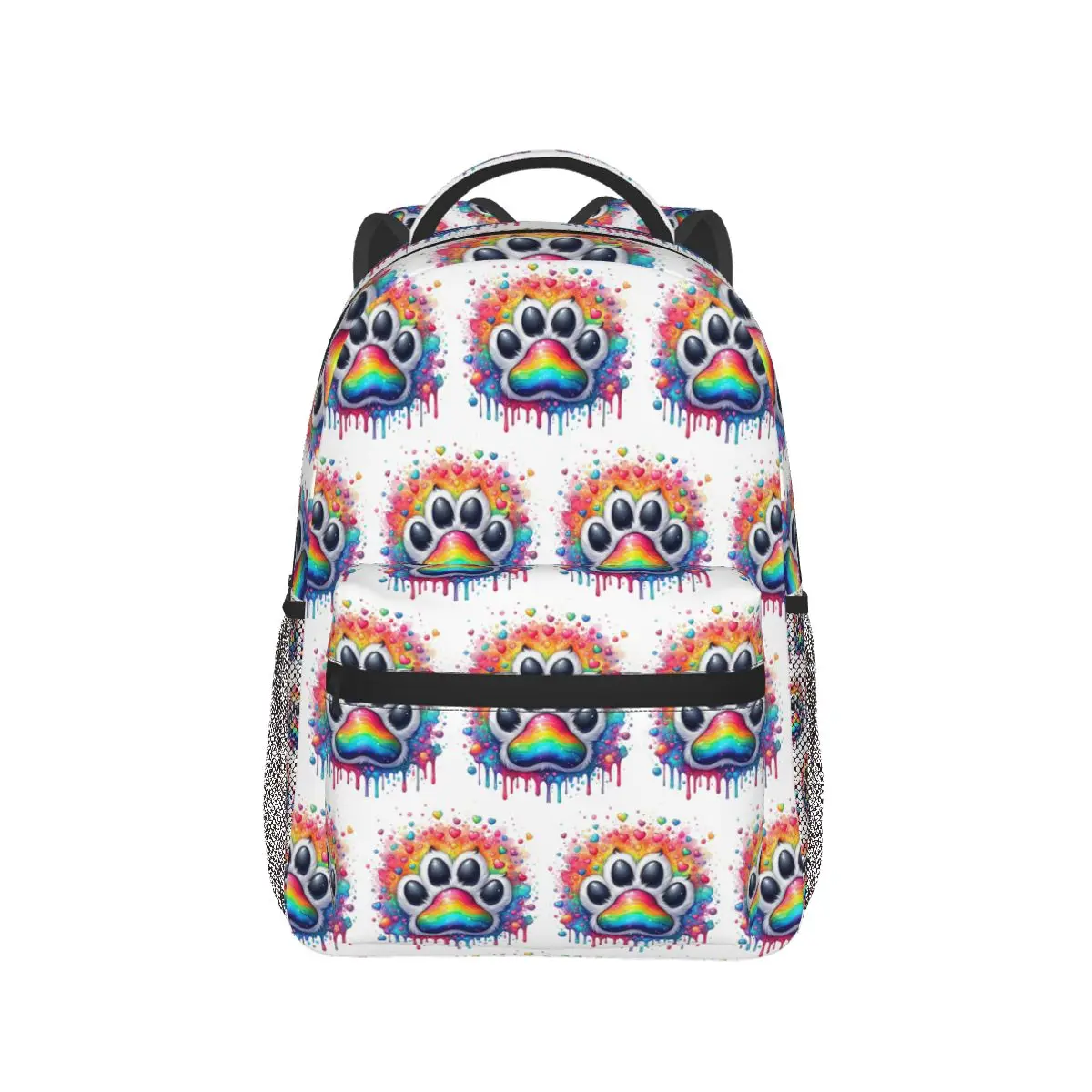 Colourful Paw Backpack Hot Sale Daypack Large Capacity Boys Girls BookBag School Bag Shoulder Bags for Men Women