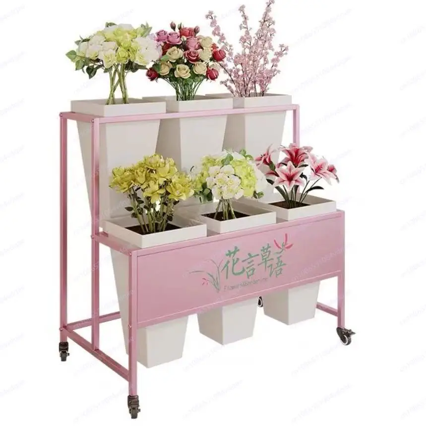 

Подставка для цветочного магазина FloWer, прямые продажи с фабрики, многослойная подставка для цветочного оборудования из кованого железа, мобильная роскошная полка для FlOwer Light