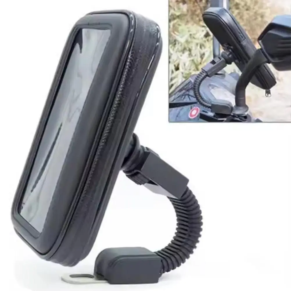 

5.5/6.3in Waterproof Touch Screen Bicycle Motor Phone Holder Motorcycle Bike Handlebar Phone Case Bag For All Phone Stand M F3C5