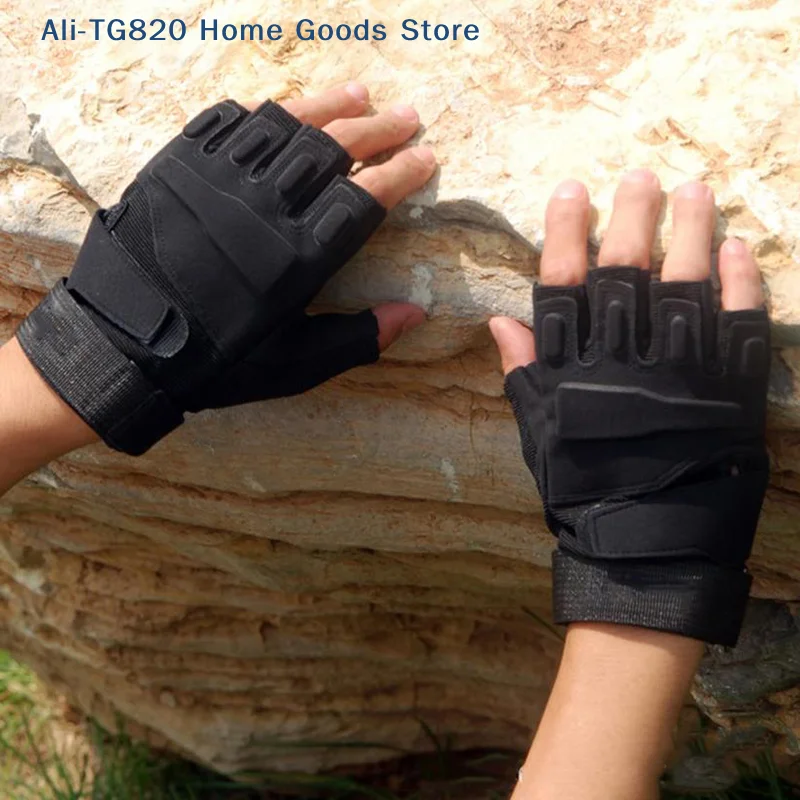 [TG820]Outdoor Tactical Gloves Sport Gloves Half Finger Men Women Combat Shooting Hunting Fitness Fingerless Gloves