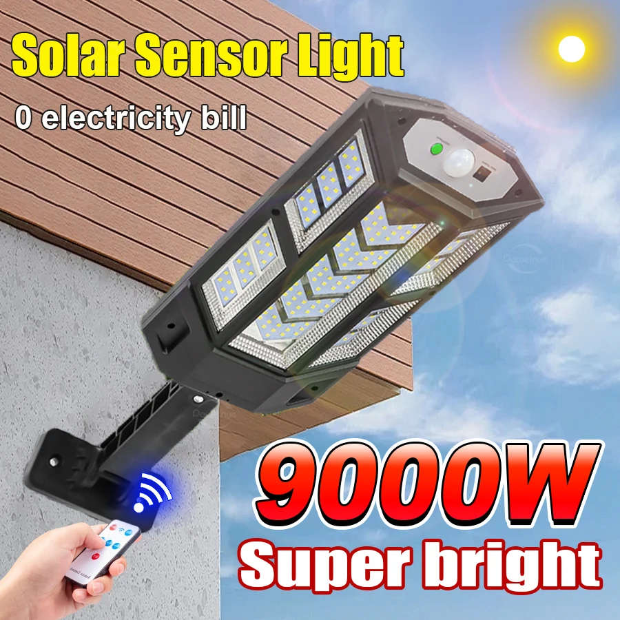 

Solar Powered Lamp Outdoor Garden Lights With Motion Sensor Ultra Bright Solar Lamp From Exterior Waterproof Street Yard Light