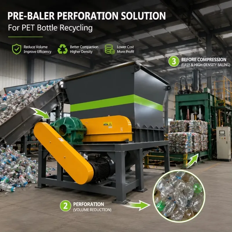 Scrap PET Plastic Bottles Perforator Machine For Prepress Venting Baling Machine Custom & Bulk Order