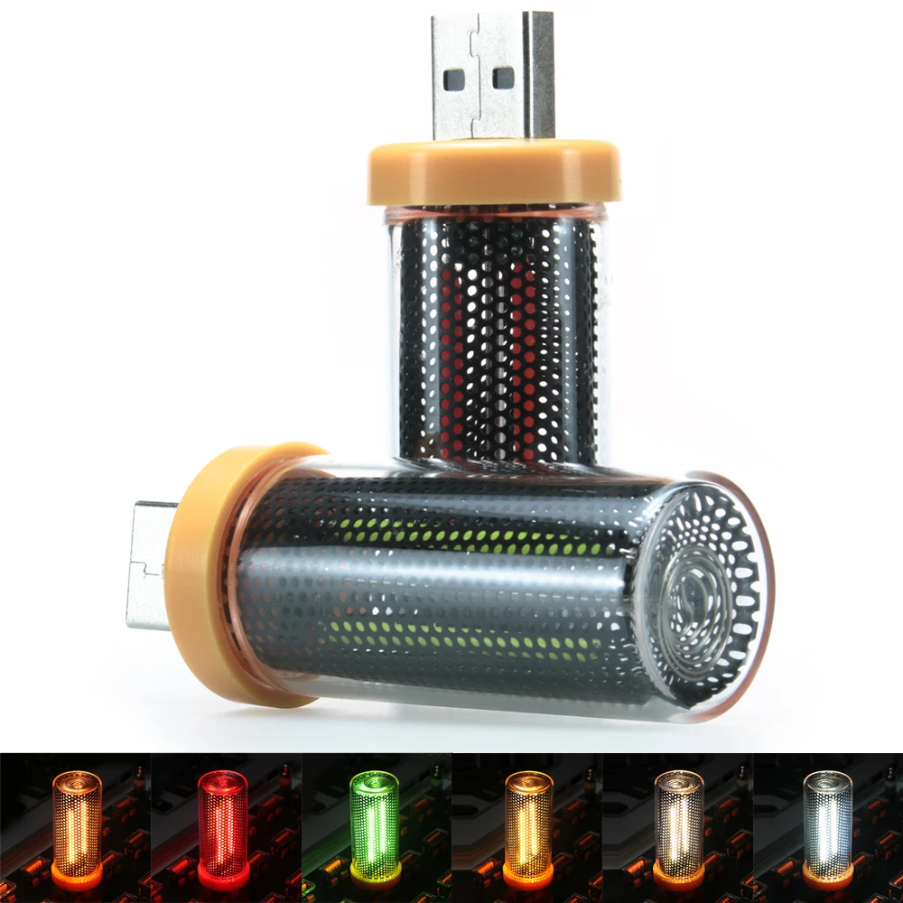 Creative USB Car LED Atmosphere Light Touch Control Bulb Filament Night Decoration Bedroom Mood Lighting Portable Glass Lamp