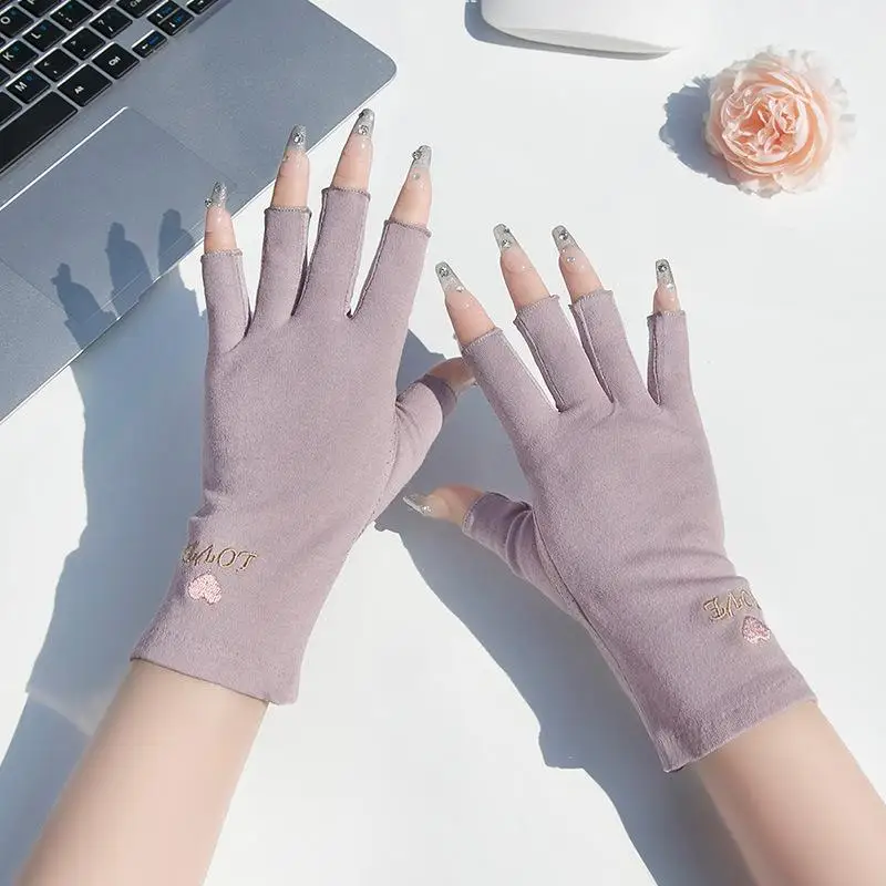 1 Paar Anti-UV-Nagelhandschuhe, UV-Schutz-Gelhandschuhe, fingerlose Nagelwerkzeuge, lichtschützende Handschuhe, LED-Nagellampentrockner, Strahlenschutz – Detail 5