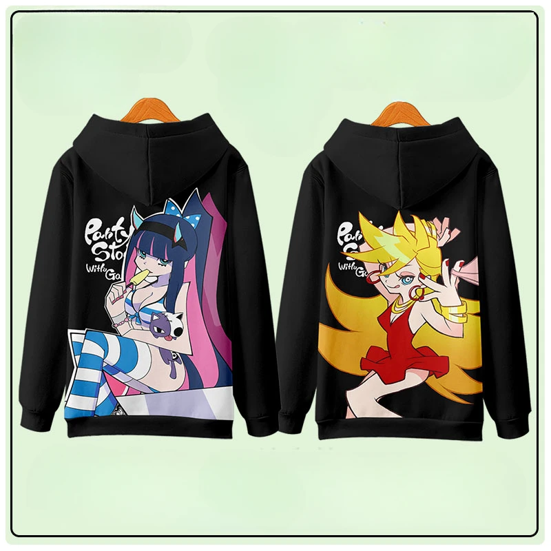 Anime Panty & Stocking with Garterbelt 3D Print Oversized Women/Men Hoodie Sweatshirt Streetwear Hip Hop Pullover Hooded Jacket