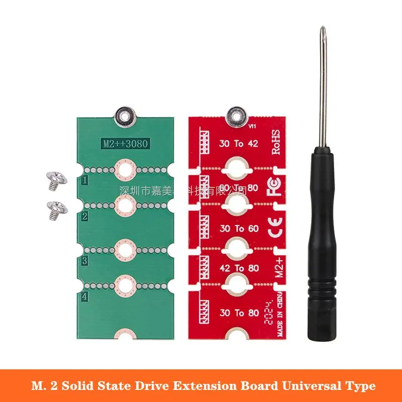 M. 2 NGFF Solid-State Drive Extension Board Bracket NVME Extension Board 2230 to 2242 Bracket 2230 to 80