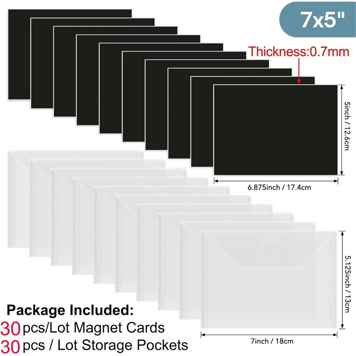 Big Discount 60PCS Dies & Stamps Storage Pockets and Magnet Sheets,Magnetic Die Storage,Stamp and Die Storage Pockets