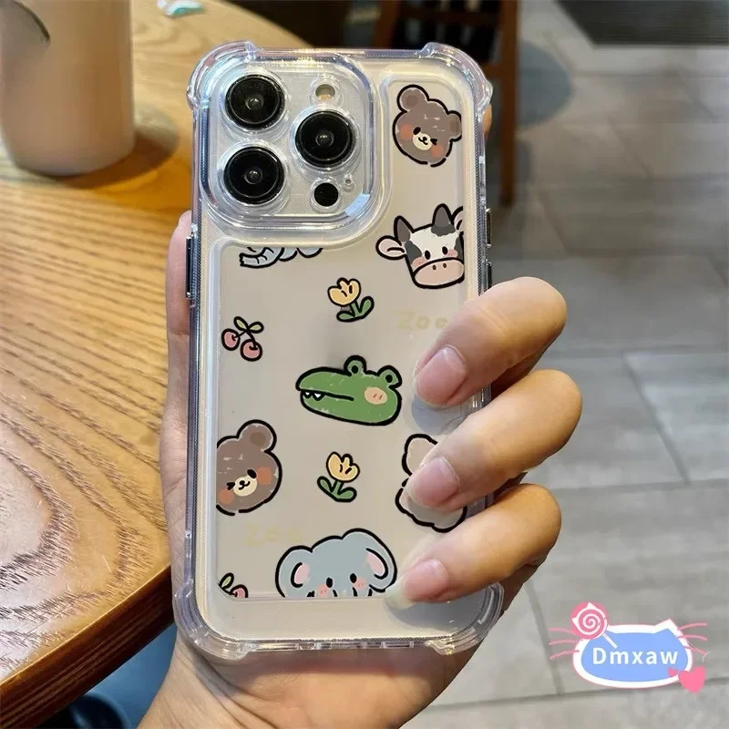 For Vivo X100 Ultra X100s T3 Lite 5G iQOO Neo 9 9s Pro Z9 Turbo Z9X Z8 Z8X Phone Case Animal Pattern Casing Soft Cover