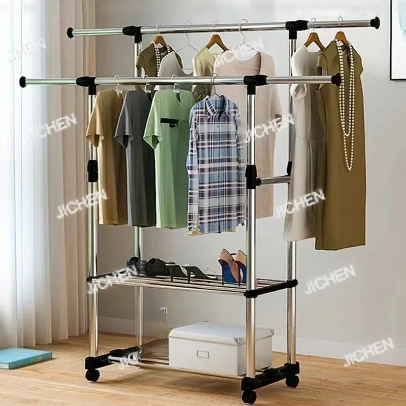 

Clothes Drying Rack Floor Coat Rack Garment Rack Free-standing Clothes Hanger With Top Rod Floor Standing Coat Shelf Cloth Rail