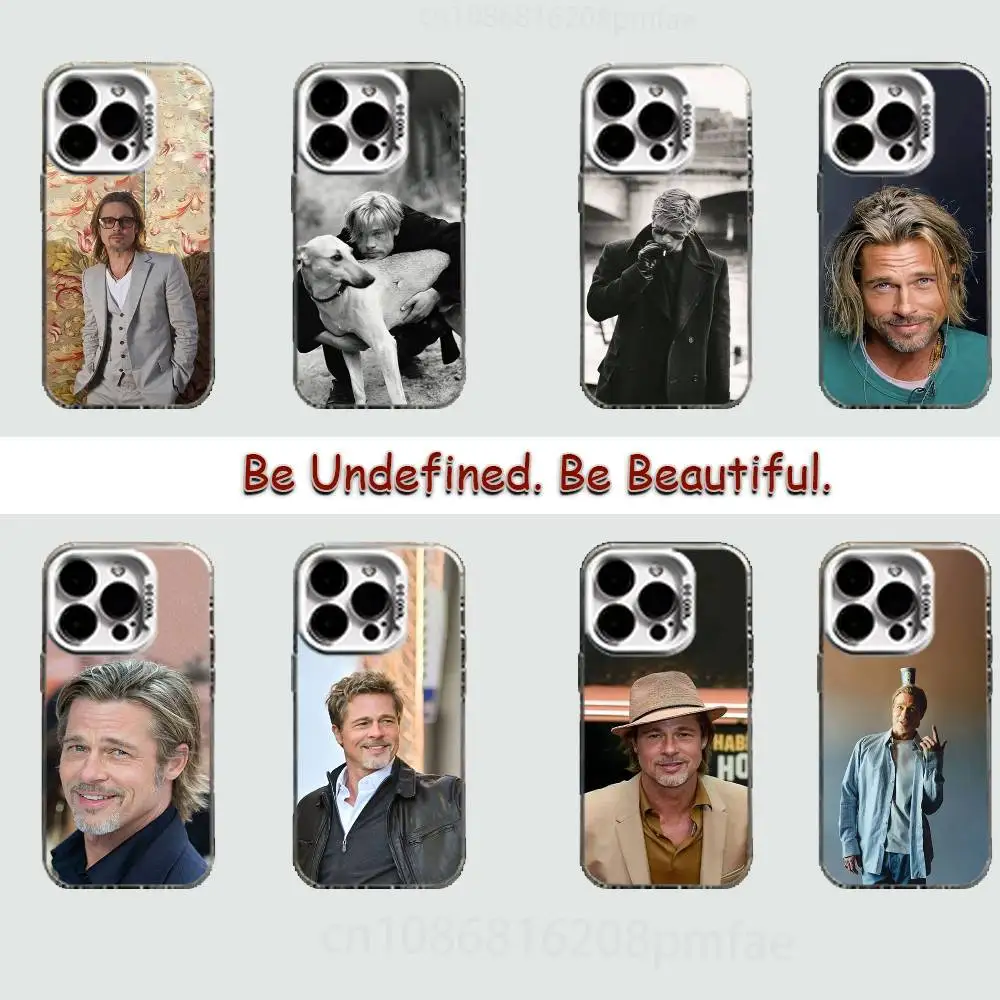 

Actor B-Brad P-Pitt White Shockproof Phone Case For iPhone 17,16,15,14,13,12,11,Pro,XS,Max,Plus,Mini,SE
