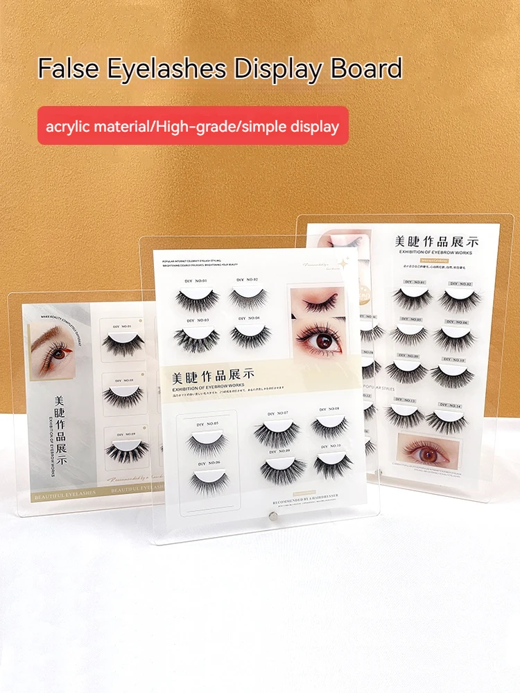 

False Eyelashes Display Board Eyelash Extension Storage Rack Fake Eyelashes Try on Effect Exhibit Auxiliary Tools Display Stand