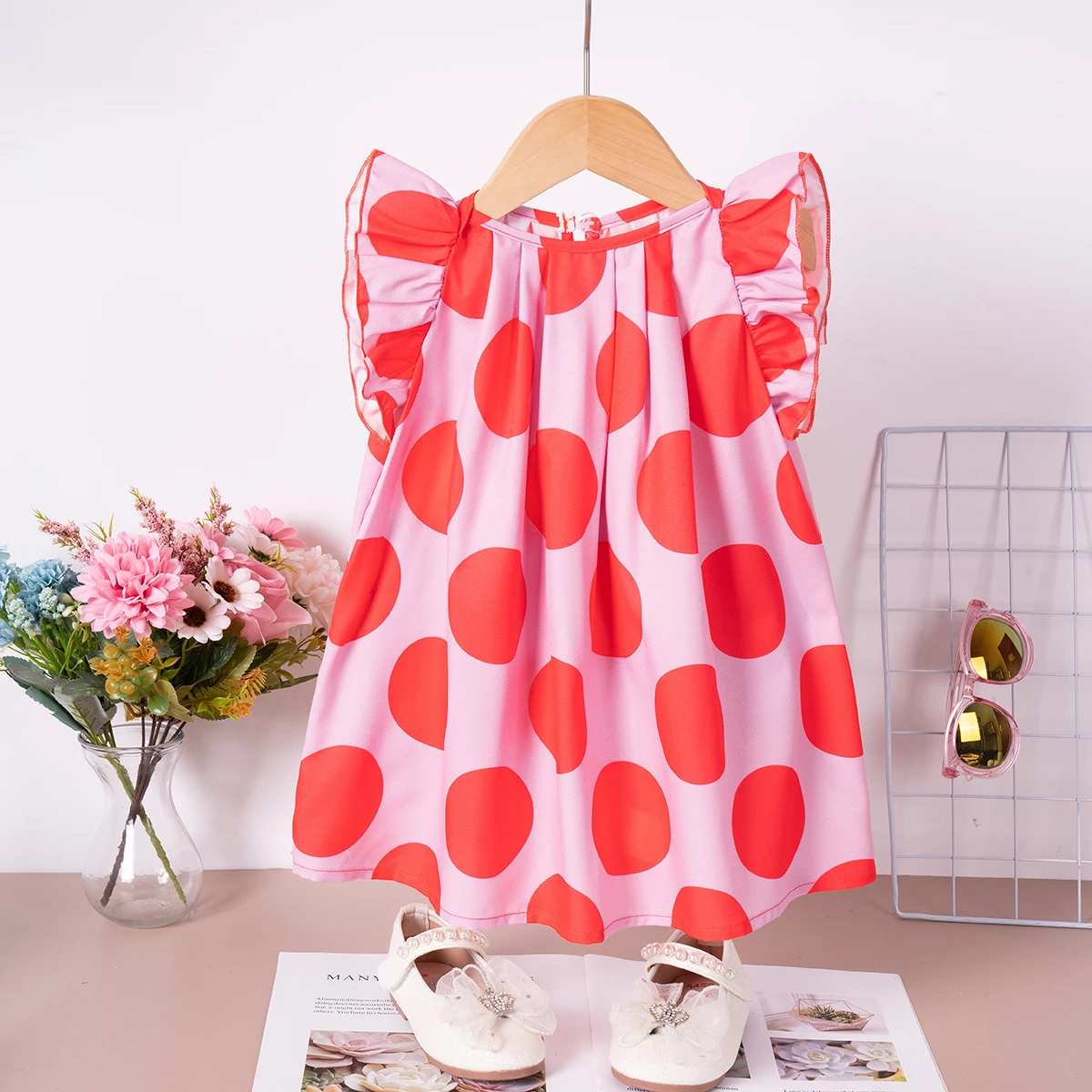 2024 Summer Girls New Sleeveless Fashion Print Cute Style Dress Casual and Comfortable Daily Wear