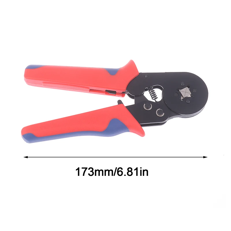 1*NEW 17.3cm End-Sleeves Ferrule Crimping Tool HSC8 6-4A Self-Adjustable AWG23-7/0.25-6mm2 Square Ratcheting Wire Crimping Plier