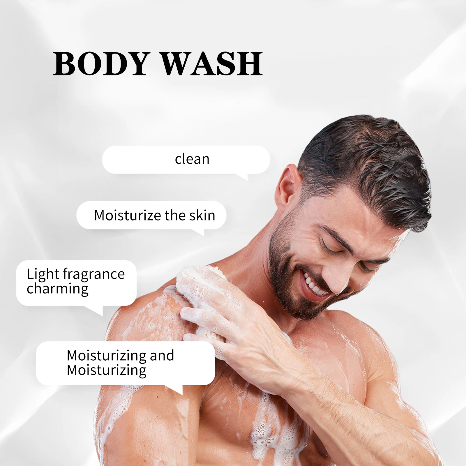 YILEST غسول الجسم بالفحم والليمون للتنظيف العميق، مرطب، عطر خفيف، لطيف لجميع أنواع البشرة - 200 مل/6.76 أونصة سائلة