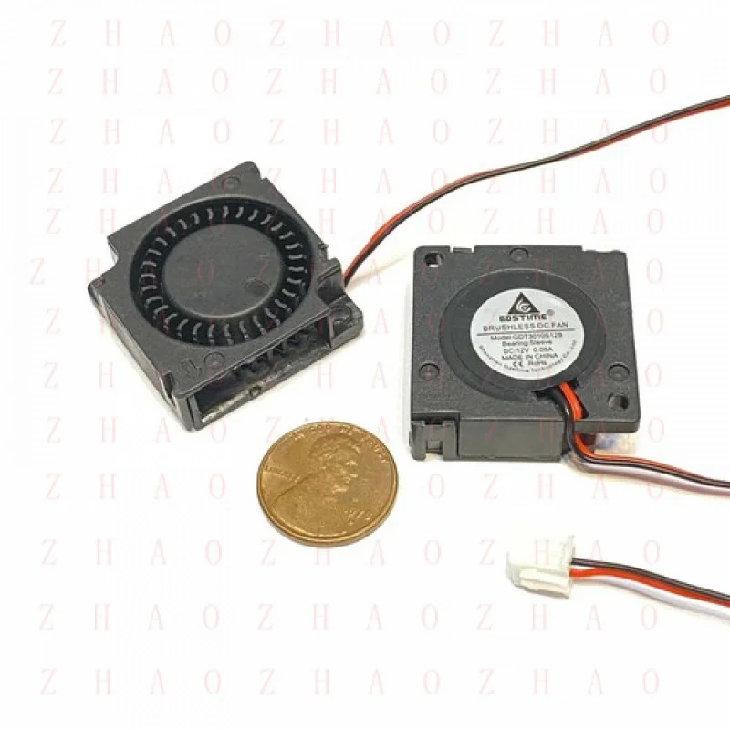 L+ 2 Pieces FOR 12V 3010 blower fan computer 3cm cpu small 3d printer GDSTime C53 30mm